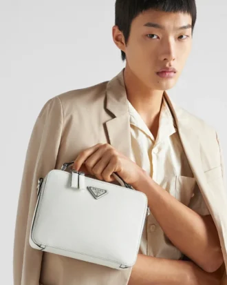 Τσάντα Prada Brique Medium από δέρμα Saffiano