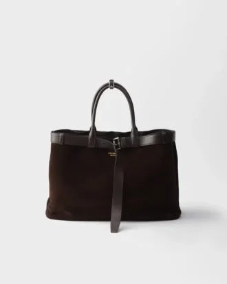 Τσάντα Prada Buckle από σουέτ με ζώνη