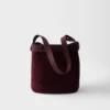 Τσάντα Prada Buckle Belted Suede Bucket Τσάντα Prada Buckle Belted Suede Bucket