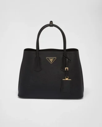 Τσάντα Prada Double Medium από δέρμα Saffiano