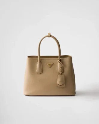 Τσάντα Prada Double Medium από δέρμα Saffiano