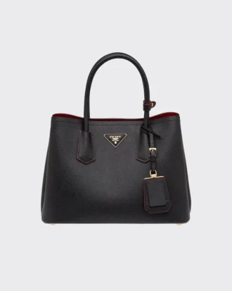Τσάντα Prada Double Medium από δέρμα Saffiano