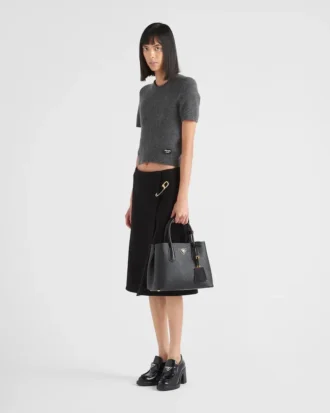 Τσάντα Prada Double Medium από δέρμα Saffiano