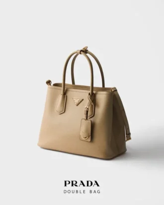 Τσάντα Prada Double Medium από δέρμα Saffiano