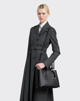 Τσάντα Prada Double Medium από δέρμα Saffiano