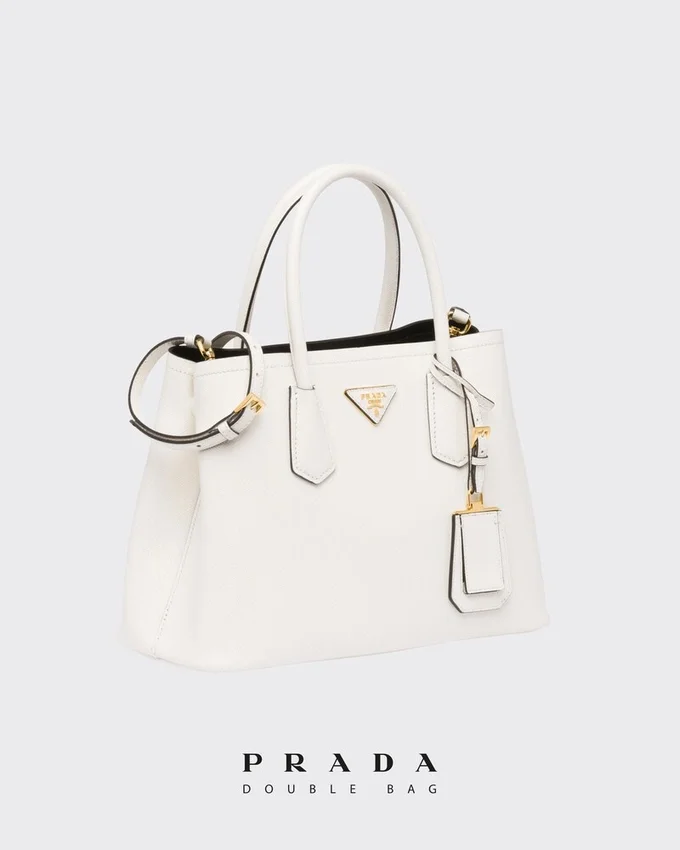 Τσάντα Prada Double Medium από δέρμα Saffiano Τσάντα Prada Double Medium από δέρμα Saffiano