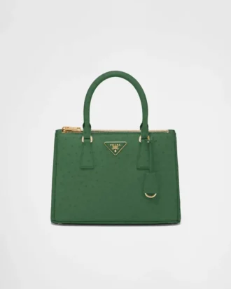 Τσάντα Prada Galleria μεσαίου μεγέθους από δέρμα στρουθοκαμήλου
