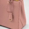Τσάντα Prada Galleria μεσαίου μεγέθους από δέρμα στρουθοκαμήλου Τσάντα Prada Galleria μεσαίου μεγέθους από δέρμα στρουθοκαμήλου