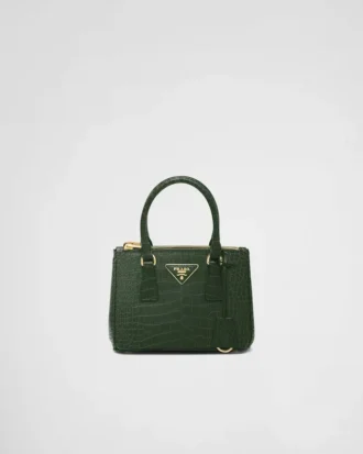 Τσάντα Prada Galleria Mini από δέρμα κροκοδείλου