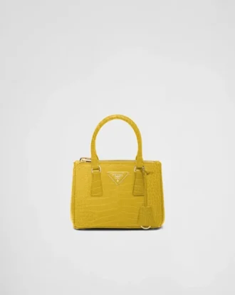 Τσάντα Prada Galleria Mini από δέρμα κροκοδείλου