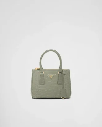 Τσάντα Prada Galleria Mini από δέρμα κροκοδείλου