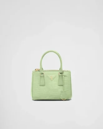 Τσάντα Prada Galleria Mini από δέρμα σαύρας