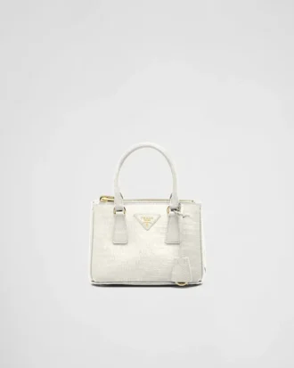Τσάντα Prada Galleria Mini από δέρμα σαύρας