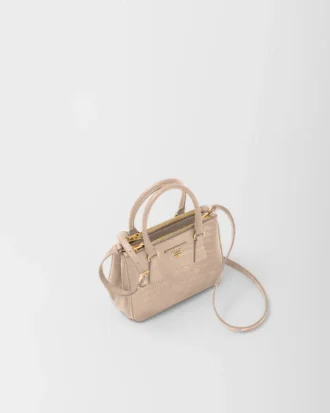 Τσάντα Prada Galleria Mini από δέρμα σαύρας