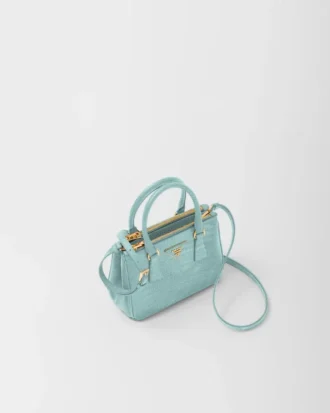Τσάντα Prada Galleria Mini από δέρμα σαύρας