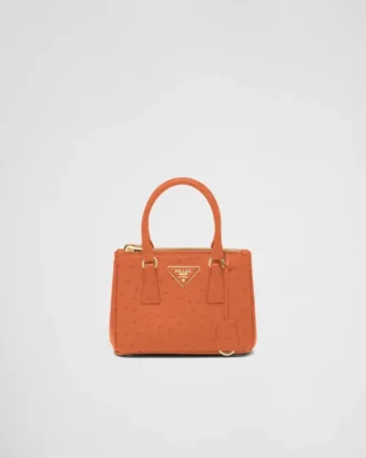 Τσάντα Prada Galleria Mini από δέρμα στρουθοκαμήλου