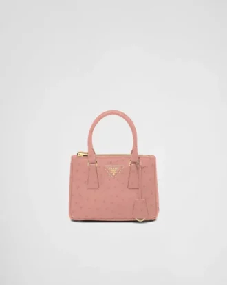 Τσάντα Prada Galleria Mini από δέρμα στρουθοκαμήλου