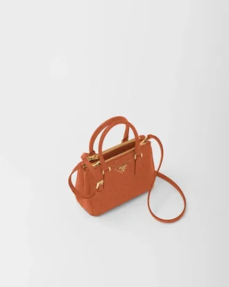 Τσάντα Prada Galleria Mini από δέρμα στρουθοκαμήλου