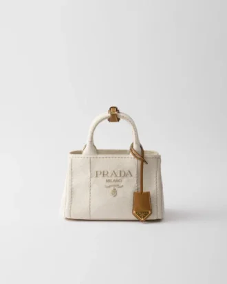 Τσάντα Prada Jardiniare Mini από μείγμα λινού