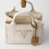 Τσάντα Prada Jardiniare Mini από μείγμα λινού Τσάντα Prada Jardiniare Mini από μείγμα λινού