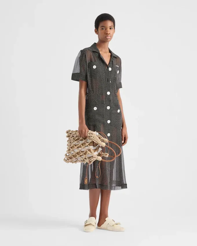 Τσάντα Prada Noua Medium Cotton Macrama Τσάντα Prada Noua Medium Cotton Macrama
