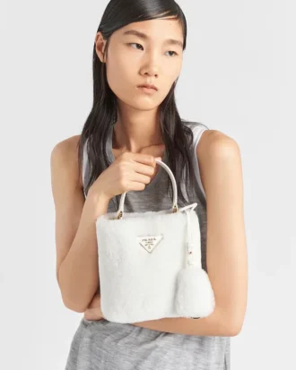 Τσάντα Prada Panier Mini Shearling Τσάντα Prada Panier Mini Shearling
