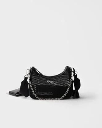 Τσάντα Prada Re-Edition 2005 από πλέγμα και βουρτσισμένο δέρμα