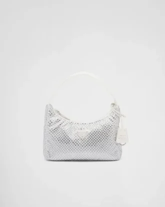 Τσάντα Prada Re-Edition Mini Satin με κρύσταλλα Τσάντα Prada Re-Edition Mini Satin με κρύσταλλα