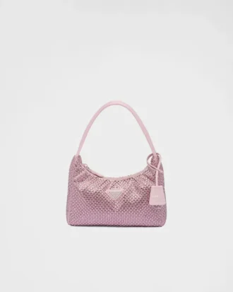 Τσάντα Prada Re-Edition Mini Satin με κρύσταλλα