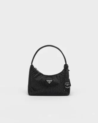Τσάντα Prada Re-Edition Mini Satin με κρύσταλλα Τσάντα Prada Re-Edition Mini Satin με κρύσταλλα