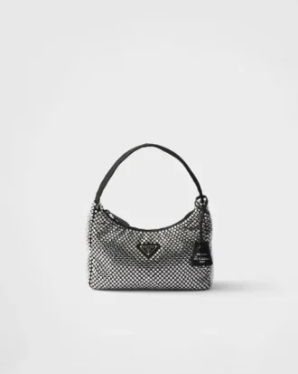 Τσάντα Prada Re-Edition Mini Satin με κρύσταλλα Τσάντα Prada Re-Edition Mini Satin με κρύσταλλα