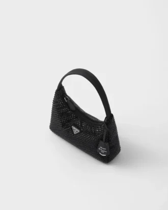 Τσάντα Prada Re-Edition Mini Satin με κρύσταλλα Τσάντα Prada Re-Edition Mini Satin με κρύσταλλα