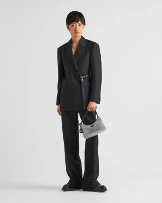 Τσάντα Prada Re-Edition Mini Satin με κρύσταλλα Τσάντα Prada Re-Edition Mini Satin με κρύσταλλα