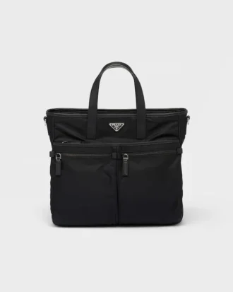 Τσάντα Tote από Re-Nylon και δέρμα Saffiano Τσάντα Tote από Re-Nylon και δέρμα Saffiano