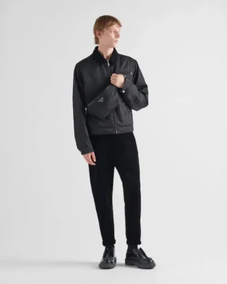 Τσάντα ζώνης από Re-Nylon και δέρμα Saffiano