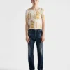 Βαμβακερό T-shirt με floral print Βαμβακερό T-shirt με floral print
