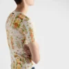 Βαμβακερό T-shirt με floral print Βαμβακερό T-shirt με floral print